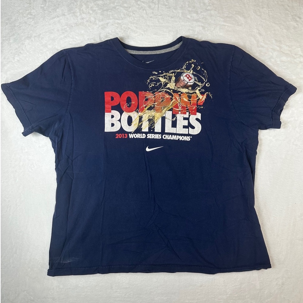 Nike Boston Red Sox 2013 World Series Champions Poppin Bottles T-Shirt Navy XL